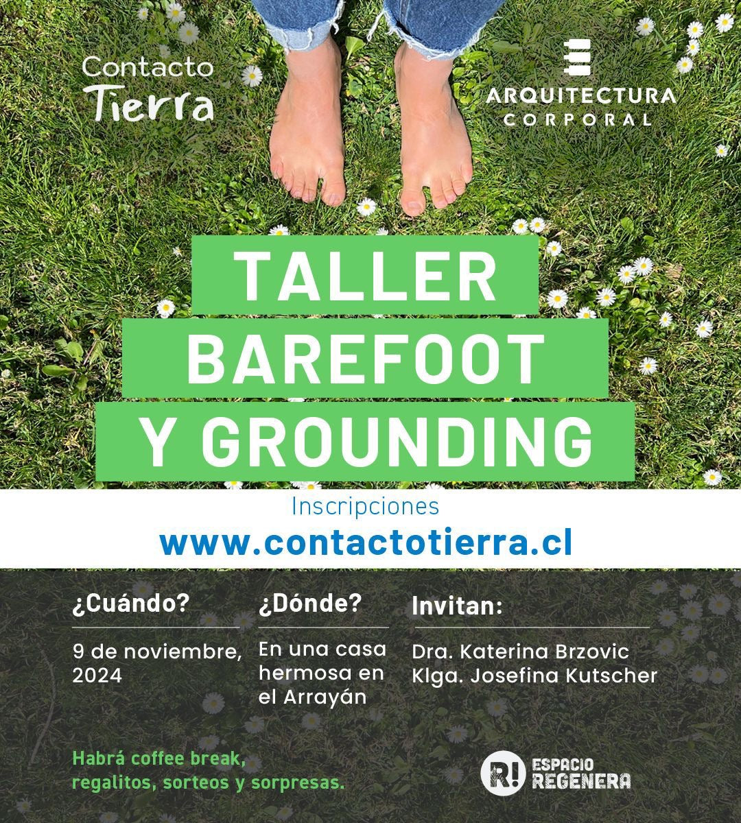 9 Noviembre 2024 - Taller Presencial "Grounding, Barefoot y Corrección Postural, cómo integrar estas prácticas en nuestras vidas"